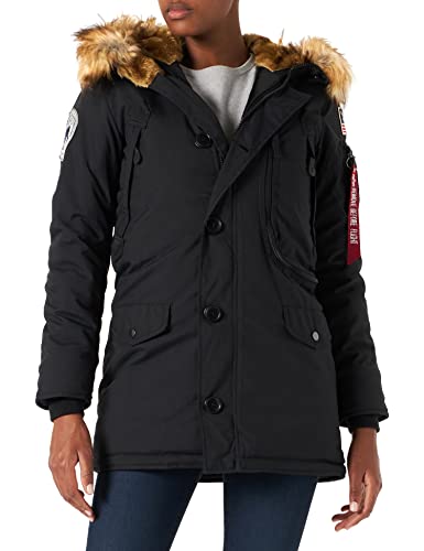 Alpha Industries Damen Polar Jacket Wmn Winterjacke, Black, S von ALPHA INDUSTRIES