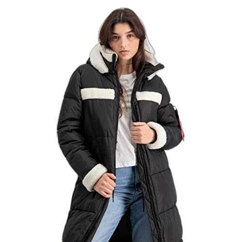 Alpha Industries Damen Puffer Coat ZH Wmn Winterjacke, Black, 42 von ALPHA INDUSTRIES