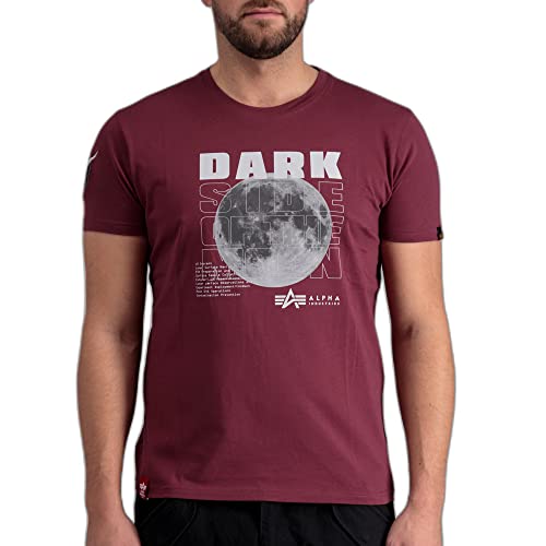 Alpha Industries Dark Side T-Shirt T-Shirt für Herren Burgundy von ALPHA INDUSTRIES