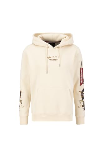 Alpha Industries Dragon EMB Hoodie für Herren Jet Stream White von ALPHA INDUSTRIES