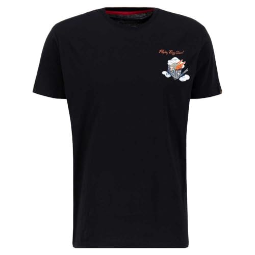 Alpha Industries Flying Buzz SL T T-Shirt für Herren Black von Alpha Industries