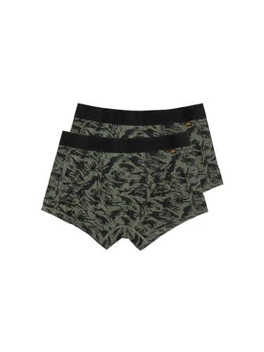 Alpha Industries Graphic AOP Underwear 2 Pack Boxershorts im 2er-Pack Dark Green von ALPHA INDUSTRIES