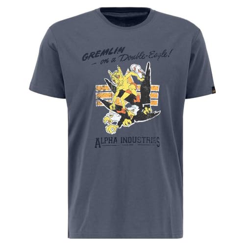 Alpha Industries Gremlin T T-Shirt für Herren Greyblack von Alpha Industries