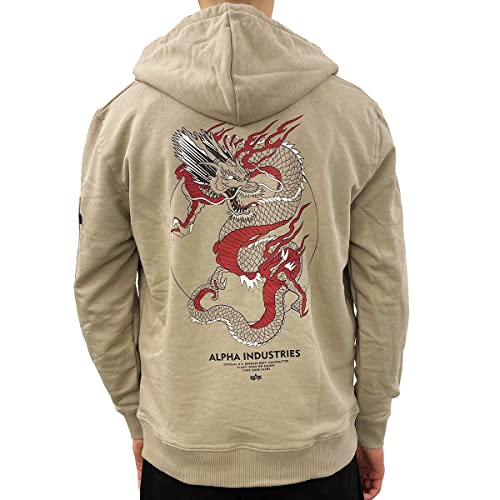 Alpha Industries Heritage Dragon Hoody für Herren Vintage Sand von ALPHA INDUSTRIES