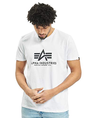 Alpha Industries Herren Basic T-Shirt, Blanc, 4XL von ALPHA INDUSTRIES