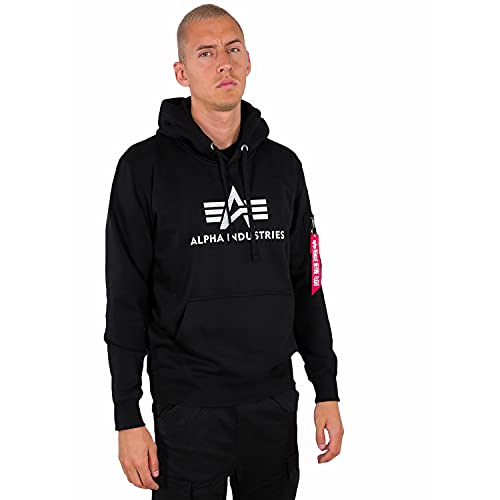 Alpha Industries Herren 3D Logo Hoody Kapuzensweat Kapuzenpullover, Black, M von ALPHA INDUSTRIES