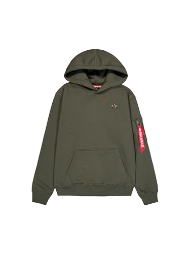 Alpha Industries Herren 3D Small Logo Hoody, Dark Olive, S von ALPHA INDUSTRIES