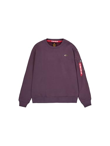 Alpha Industries Herren 3D Small Logo Sweater, Plum, XL von ALPHA INDUSTRIES
