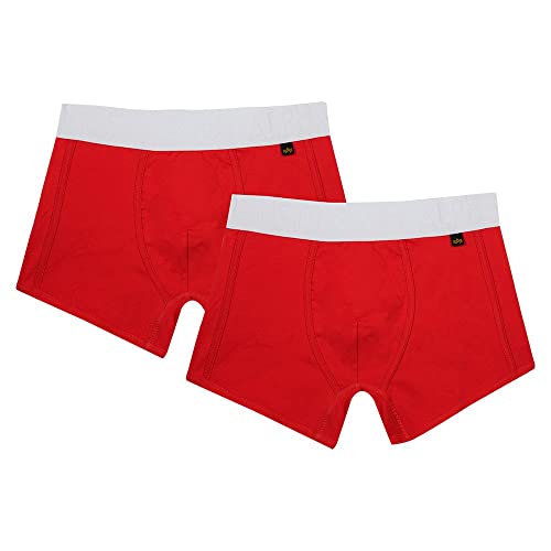 Alpha Industries Herren AI Tape Underwear 2 Pack Unterwäsche Boxershorts, Speed Red, XXL (2er Pack) von ALPHA INDUSTRIES