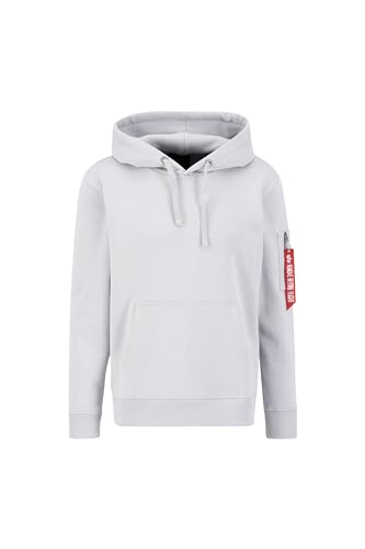 Alpha Industries Herren Air Force Hoody Kapuzensweat Kapuzenpullover, Pastel Grey, XL von ALPHA INDUSTRIES