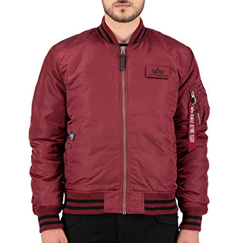 Alpha Industries Herren Alpha College Jacket FN Bomberjacke, Burgundy, XXL von ALPHA INDUSTRIES