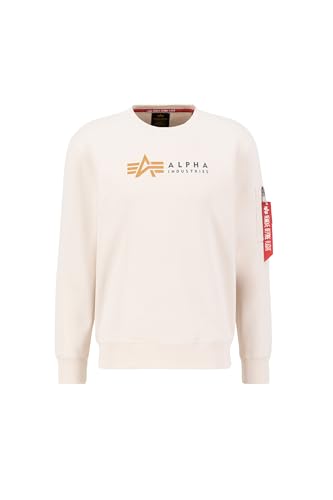 Alpha Industries Herren Alpha Label Sweater, Jet Stream White, M Alpha Industries Herren Alpha Label Sweater, Jet Stream White, M von ALPHA INDUSTRIES