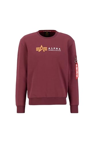 Alpha Industries Herren Alpha Label Sweater Sweatshirt, Burgundy, M Alpha Industries Herren Alpha Label Sweater Sweatshirt, Burgundy, M von ALPHA INDUSTRIES