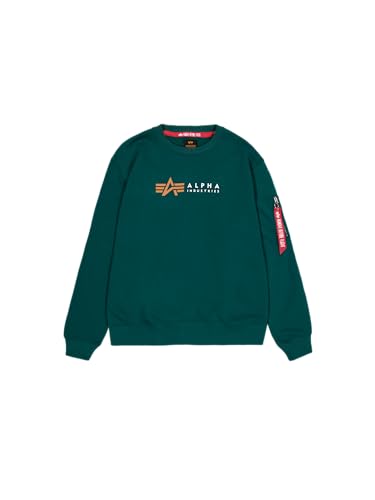 Alpha Industries Herren Alpha Label Sweatshirt, Force Green, L Alpha Industries Herren Alpha Label Sweatshirt, Force Green, L von Alpha Industries