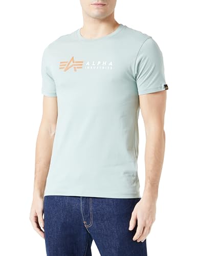 Alpha Industries Herren Alpha Label T-Shirt, Dusty Green, L von ALPHA INDUSTRIES