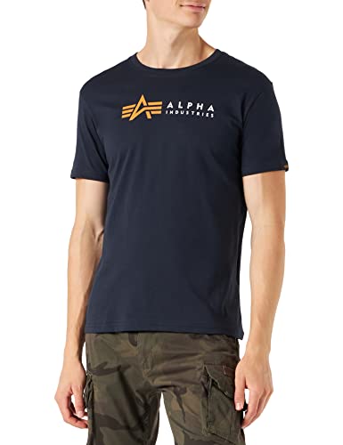 Alpha Industries Herren Alpha Label T-Shirt, Rep.Blue, XL von ALPHA INDUSTRIES
