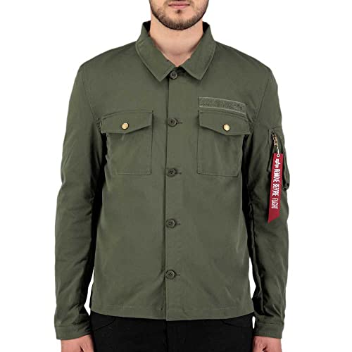 Alpha Industries Herren Alpha Overshirt, Dark Olive, M Alpha Industries Herren Alpha Overshirt, Dark Olive, M von ALPHA INDUSTRIES