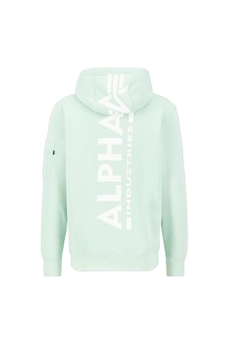 Alpha Industries Herren Back Print Hoodie Kapuzenpullover, Mint, XS von ALPHA INDUSTRIES