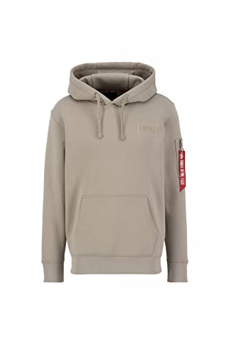 Alpha Industries Herren Back Print Hoody Kapuzensweat Kapuzenpullover, Vintage Sand, XS von ALPHA INDUSTRIES