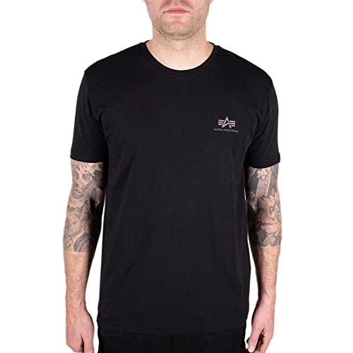 Alpha Industries Herren Backprint T Camo Print T-Shirt, Black/Woodland, M von Alpha Industries