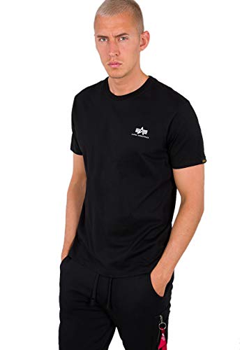 Alpha Industries Herren Backprint T-Shirt, Negro, 3 XL von ALPHA INDUSTRIES