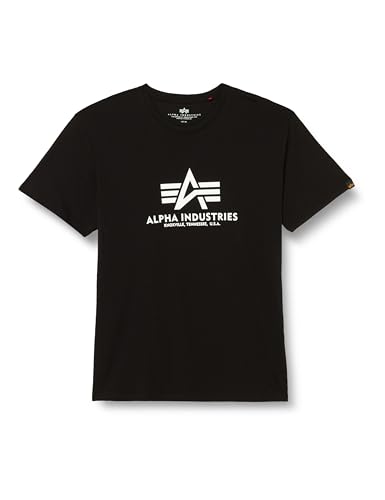 Alpha Industries Herren Basic B&T T-Shirt, Black, 56 von ALPHA INDUSTRIES