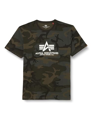 Alpha Industries Herren Basic B&T T-Shirt, Black Camo, XXXXXL von ALPHA INDUSTRIES