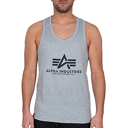 Alpha Industries Herren Basic BB Tank Top T-Shirt, Grey Heather, M von ALPHA INDUSTRIES