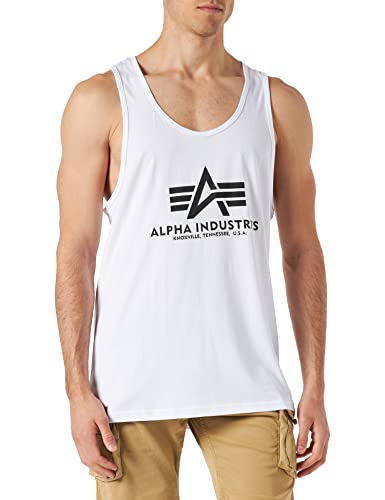 Alpha Industries Herren Basic BB Tank Top T-Shirt, White, L von ALPHA INDUSTRIES