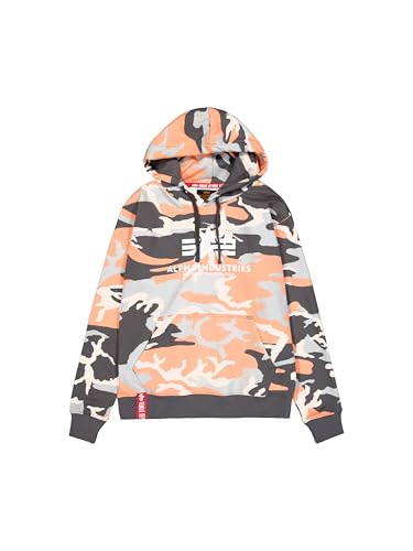 Alpha Industries Herren Basic Hoody Camo, Orange Grey Camo, L von ALPHA INDUSTRIES