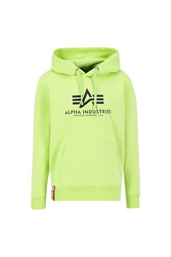 Alpha Industries Herren Basic Hoody, Hornet Green, S von Alpha Industries