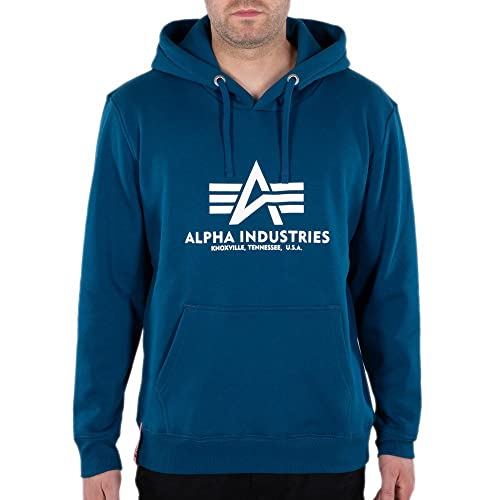 Alpha Industries Herren Basic Hoody Kapuzenpullover, Naval Blue, S von ALPHA INDUSTRIES