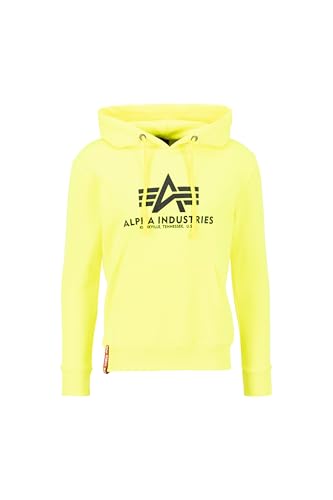 Alpha Industries Herren Basic Hoody Kapuzenpullover, Neon/Yellow, S von Alpha Industries
