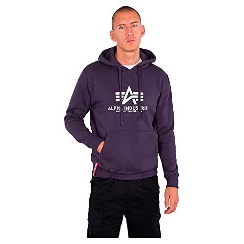 Alpha Industries Herren Basic Hoody Kapuzenpullover, Nightshade, XXL von ALPHA INDUSTRIES
