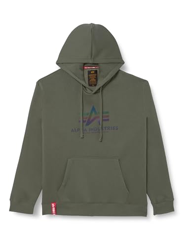 Alpha Industries Herren Basic Hoody Rainbow Ref. Print, Vintage Green, 3XL Alpha Industries Herren Basic Hoody Rainbow Ref. Print, Vintage Green, 3XL von Alpha Industries