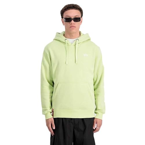 Alpha Industries Herren Basic Hoody Small Logo, Arctic Lime, L Alpha Industries Herren Basic Hoody Small Logo, Arctic Lime, L von ALPHA INDUSTRIES