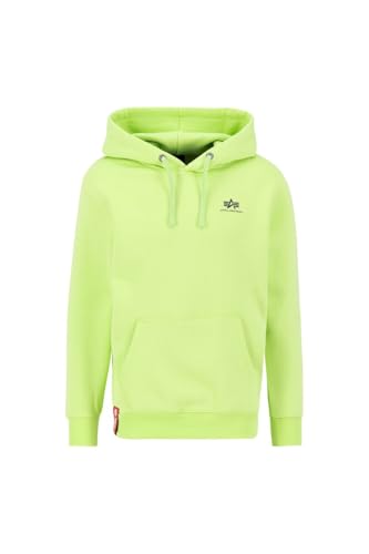 Alpha Industries Herren Basic Hoody Small Logo Kapuzensweat Kapuzenpullover, Hornet Green, S von ALPHA INDUSTRIES