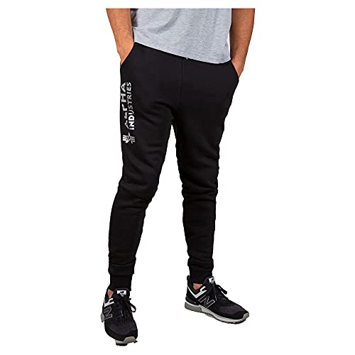 Alpha Industries Herren Basic Jogger AI Foil Print Hose, Black/Metalsilver, L Alpha Industries Herren Basic Jogger AI Foil Print Hose, Black/Metalsilver, L von ALPHA INDUSTRIES