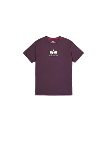 Alpha Industries Herren Basic ML T-Shirt, Plum, XXL von ALPHA INDUSTRIES