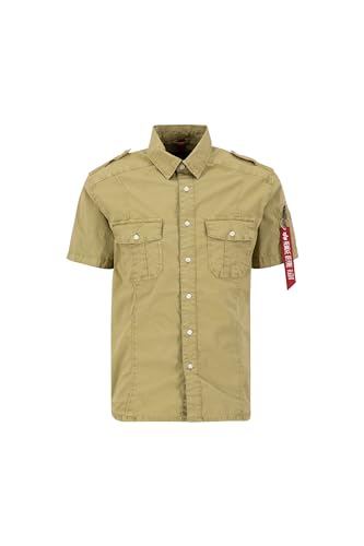 Alpha Industries Herren Basic Shirt Slim S Hemd, 01-Salbeigrün, XXL von Alpha Industries