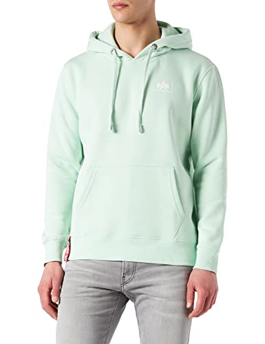 Alpha Industries Herren Basic Small Logo Hoodie Kapuzenpullover, Mint, M von ALPHA INDUSTRIES