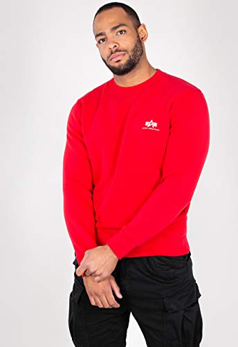Alpha Industries Herren Basic Sweater Small Logo Sweatshirt, Speed Red, S Alpha Industries Herren Basic Sweater Small Logo Sweatshirt, Speed Red, S von ALPHA INDUSTRIES
