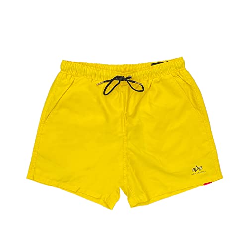 Alpha Industries Herren Basic Swim Short Schwimmshort Boardshorts, Empire Yellow, XL von Alpha Industries