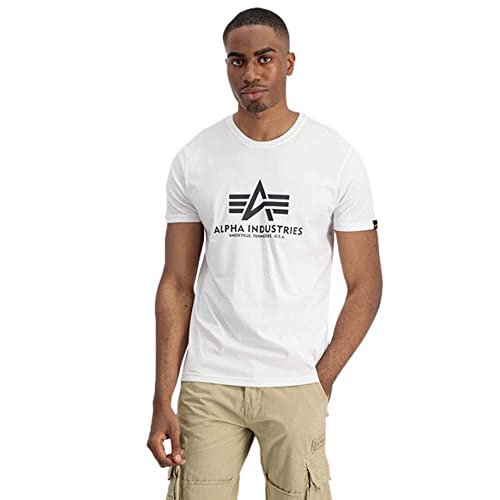 Alpha Industries Herren Basic T 2 Pack T-Shirt, Black/White, XL (2er Pack) von Alpha Industries