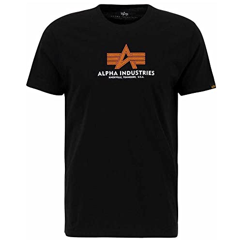 Alpha Industries Herren Basic T Rubber T-Shirt, Black, L von Alpha Industries