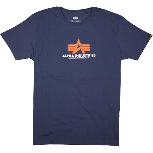 Alpha Industries Herren Basic T Rubber T-Shirt, Ultra Navy, XL von ALPHA INDUSTRIES