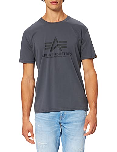 Alpha Industries Herren Basic T-Shirt, Greyblack/Black, XXL von ALPHA INDUSTRIES