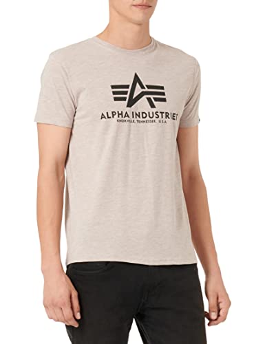 Alpha Industries Herren Basic T-Shirt, Hazel Melange, XXL Alpha Industries Herren Basic T-Shirt, Hazel Melange, XXL von ALPHA INDUSTRIES