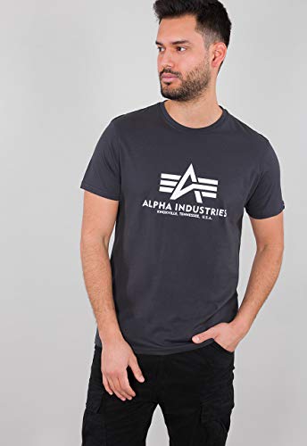 Alpha Industries Herren Basic T-Shirt, Iron Grey, XXL von Alpha Industries
