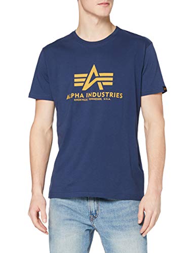 Alpha Industries Herren Basic T-Shirt, New Navy, L von ALPHA INDUSTRIES